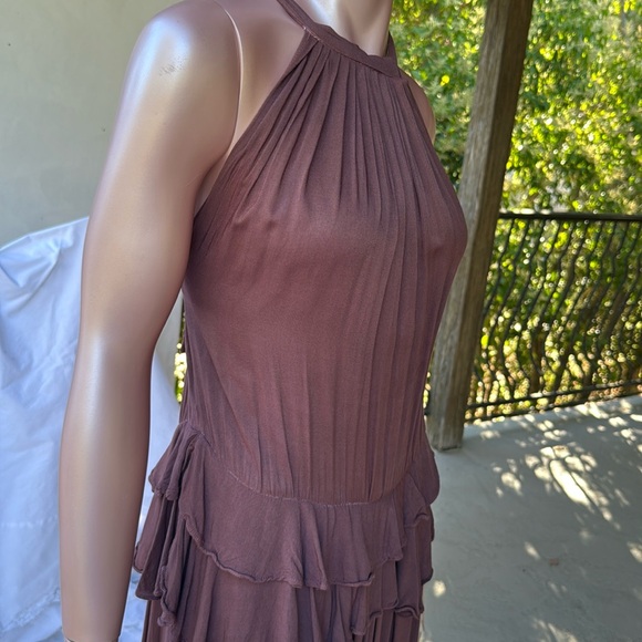 Jen’s Pirate Booty Dress NWT maxi long Chocolate Merlot backless halter S $225 - Picture 13 of 17